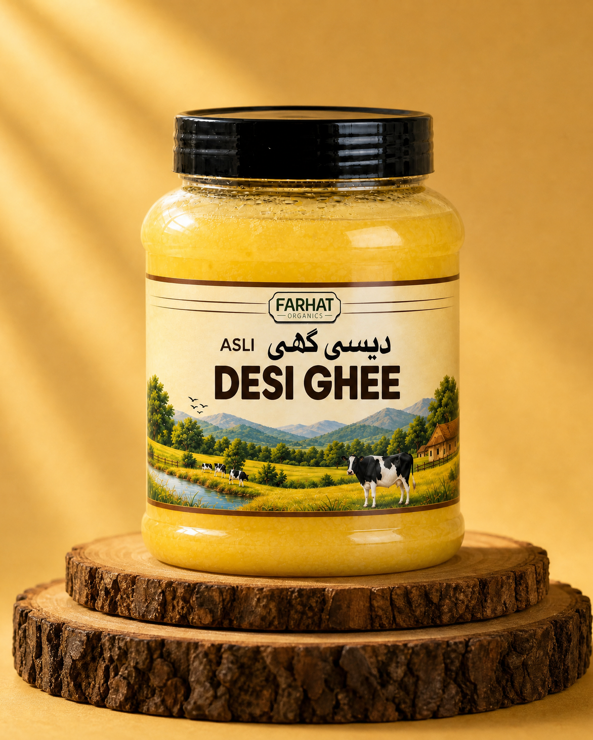 Farhat Organics Asli Desi Ghee | 100% Pure Traditional Cow Ghee