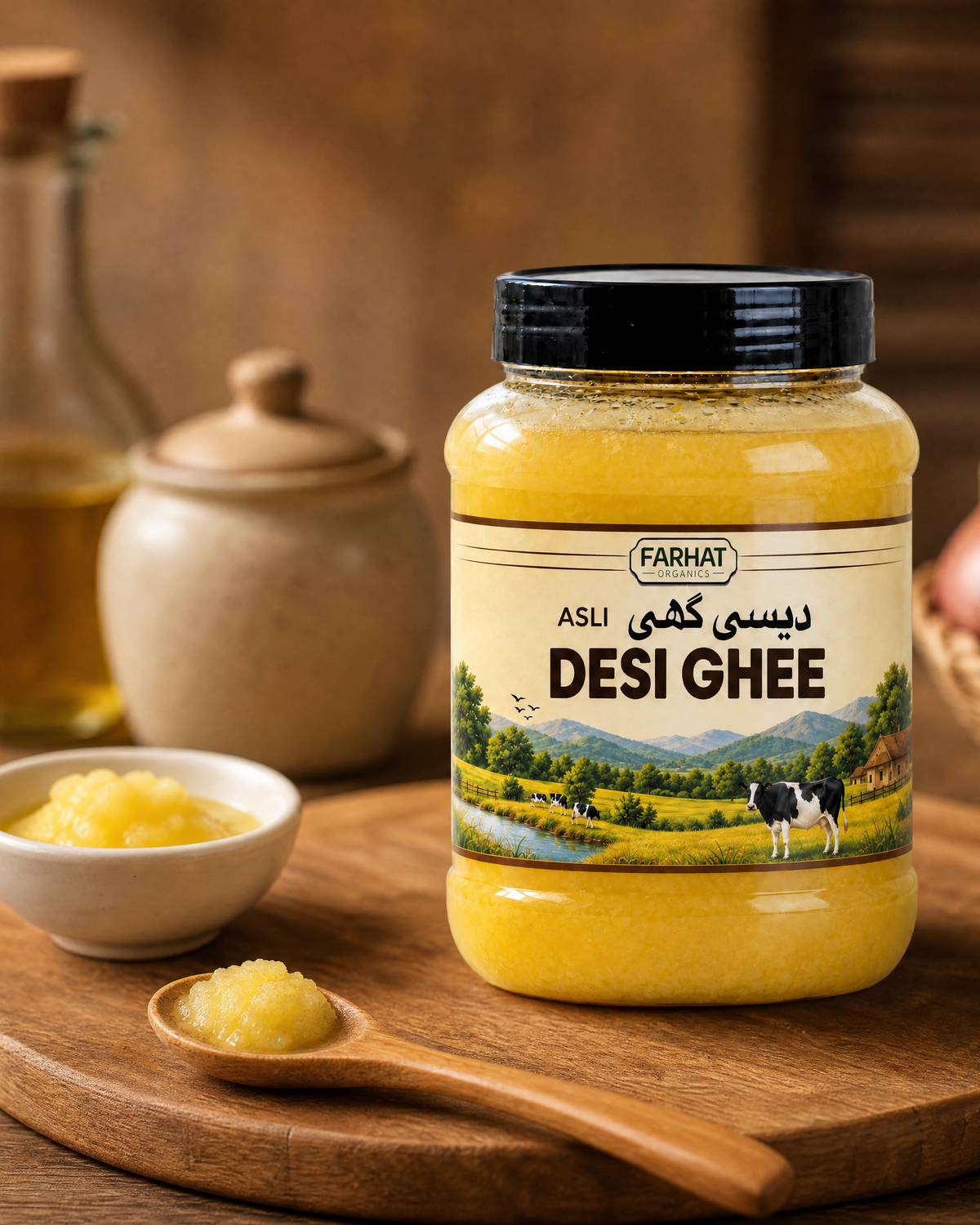 Farhat Organics Asli Desi Ghee | 100% Pure Traditional Cow Ghee