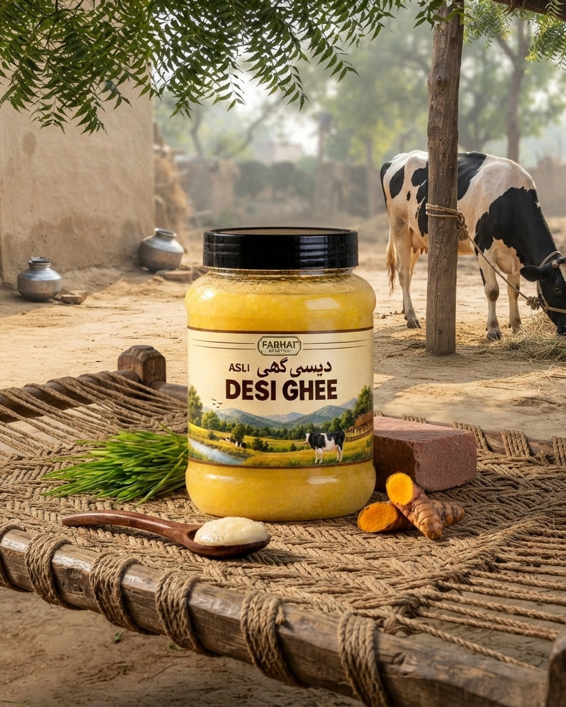 Farhat Organics Asli Desi Ghee | 100% Pure Traditional Cow Ghee
